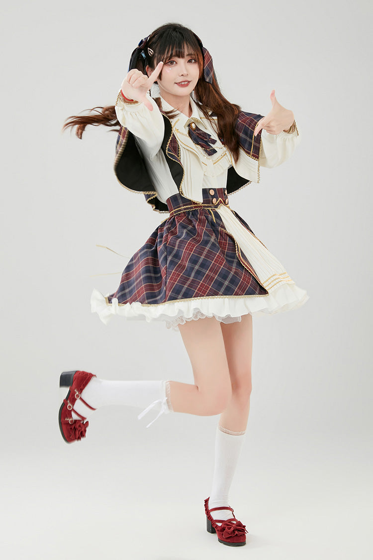 Multi-Color Plaid Ruffle Skirt