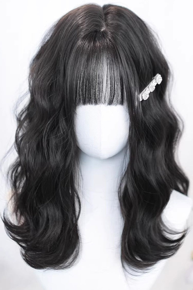 Clip-In Natural Black Curls Hairpiece Topper