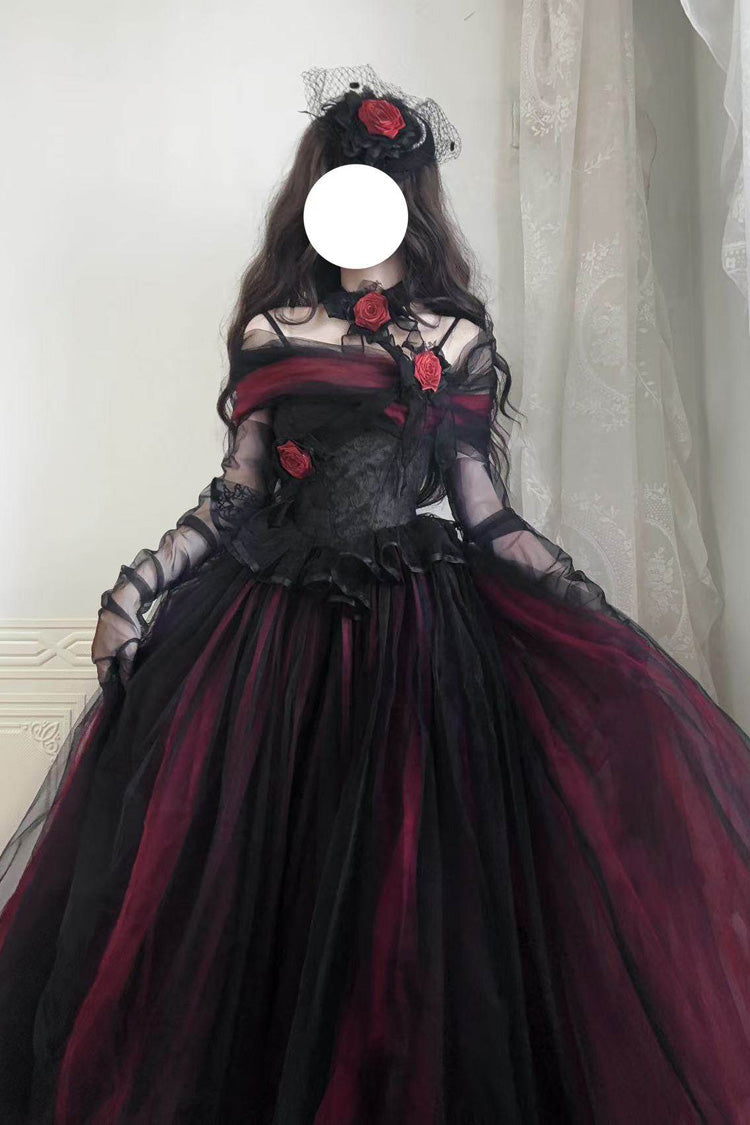 Off Shoulder Ruffled Gothic Lolita Dress