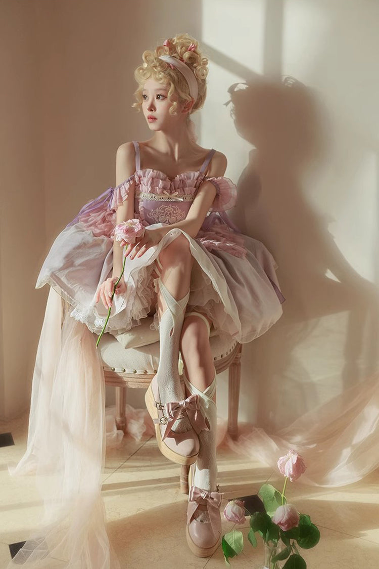 Purple Midsummer Dream Embroidered Chinese Ballet Sweet Qi