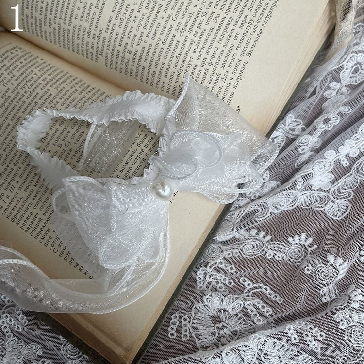 Lace-up Pink With Stockings Bowknot Loop Underknee Detail Leg