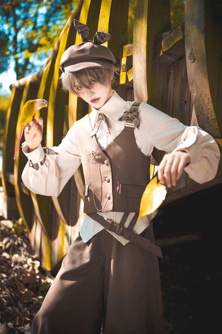 Secret Morning Post Ouji Lolita Vest in Coffee Brown