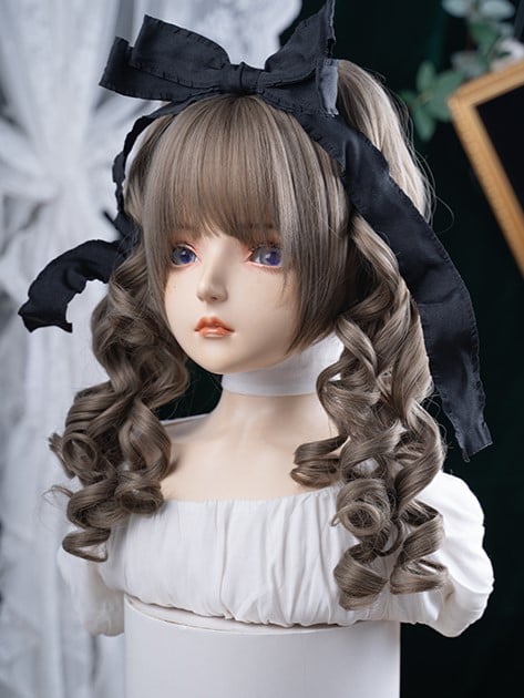 Long Claw Brown Clips Length Wig Double With Synthetic Ponytail 30CM