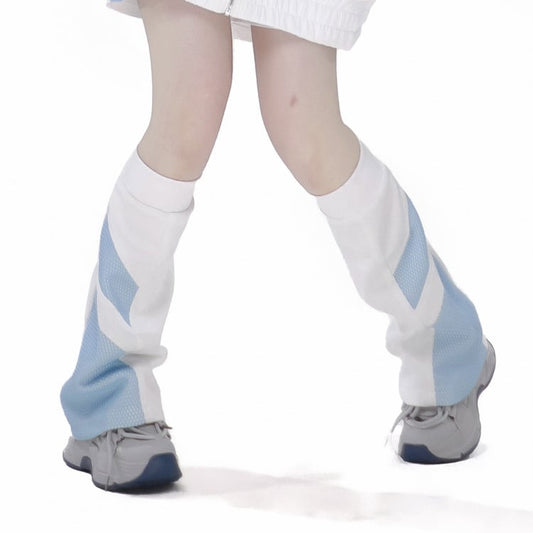Tenshi Kaiwai White and Blue Leg Sleeves