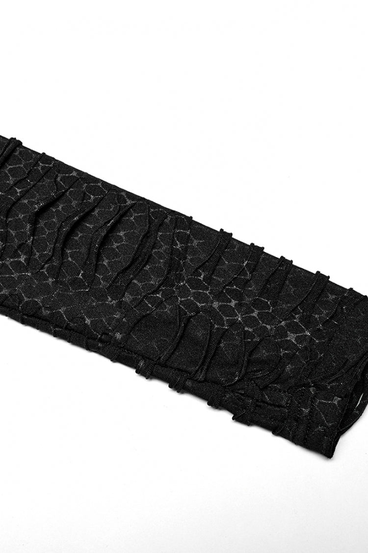 Black Cutout Irregular Ripped Gothic Dress