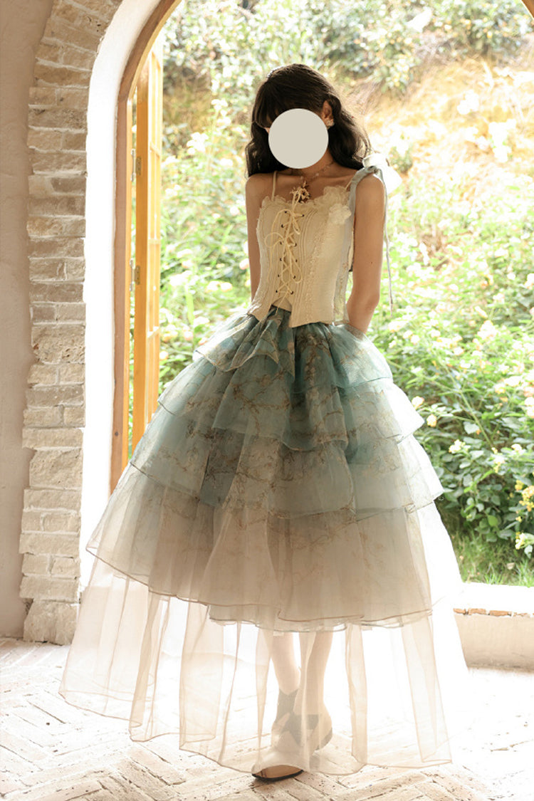 Gradient Printed Sweet Lolita Skirt