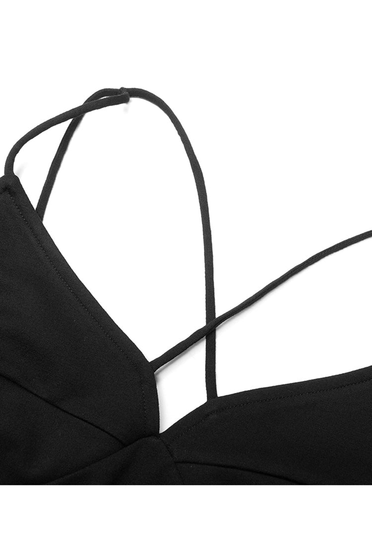 Sling Strap Slip Dress with A-Shape Design