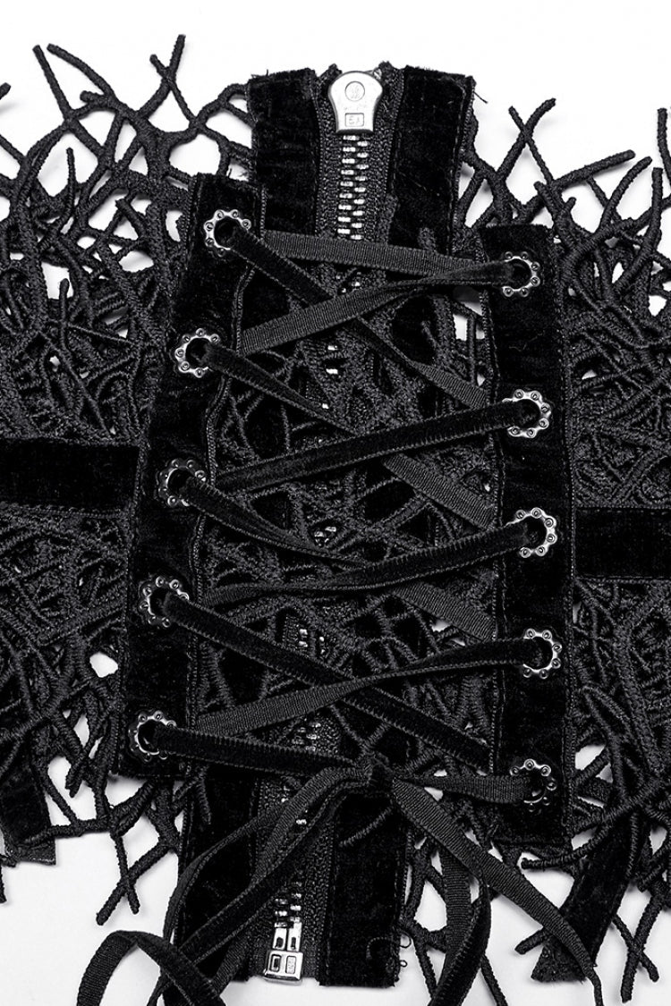 Women's Gothic Girdle with Hollow Mesh Design