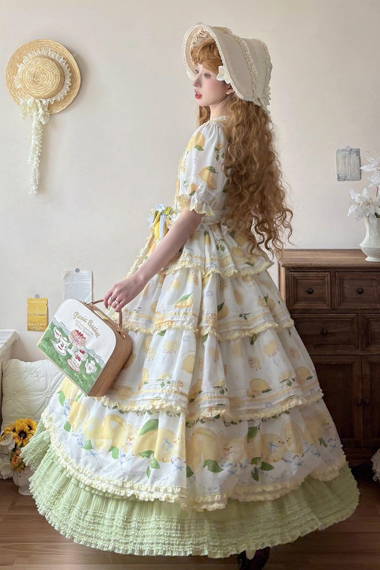 Lemon Chicken Multi-Layered Ruffle Sweet Lolita Petticoat