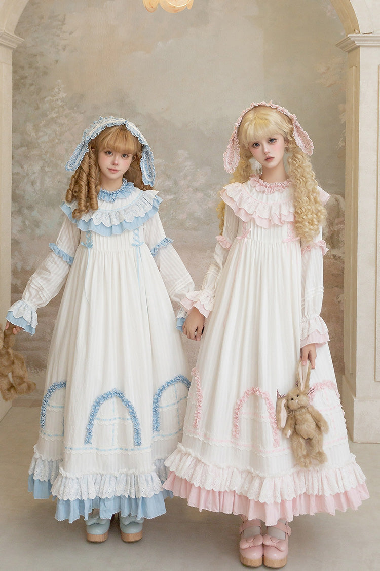 Twin Lilian Lolita Dress with Double Ruffles & Lace-Up Back