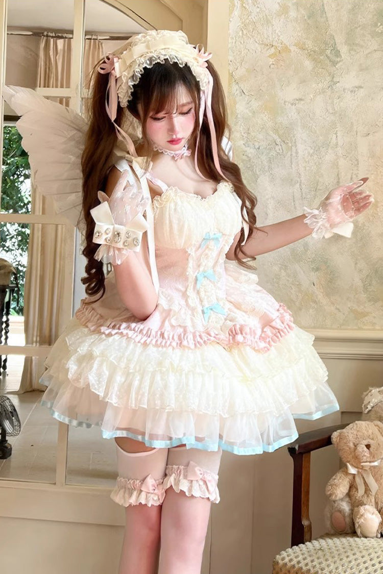Sweet Dream Peach Ballet JSK Dress with Ruffles & Bows