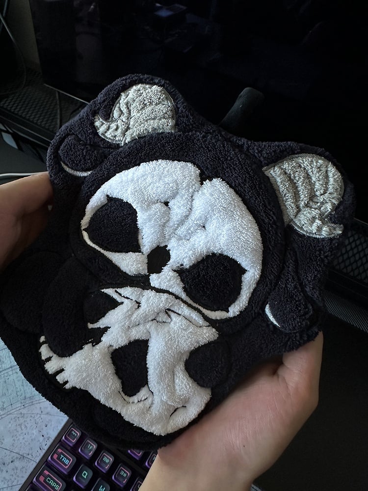 Towel Gothic and Grim Hand Reaper Black White