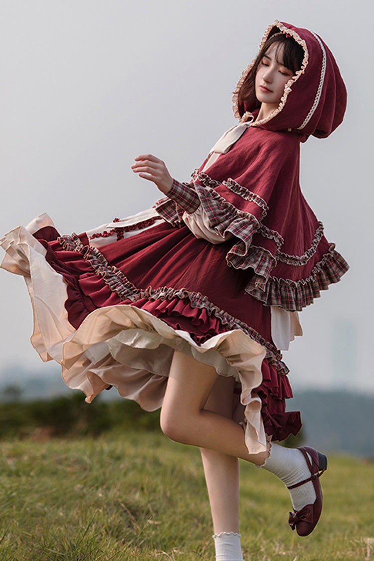Red Riding Hood Ruffled Sweet Lolita Gown