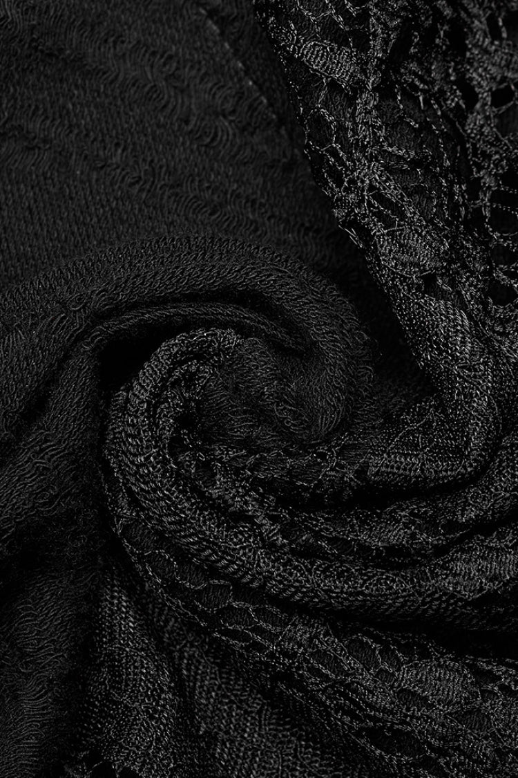 Obsidian Stitching Asymmetrical Mesh Punk Dress