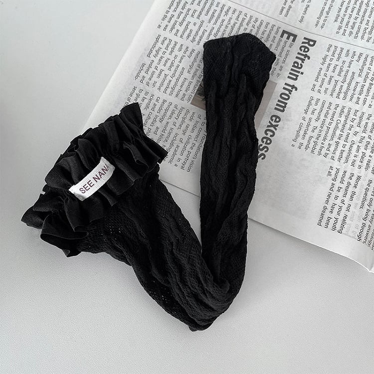 Lace Stockings Trim Floral Underknee Pattern 5 Options Color