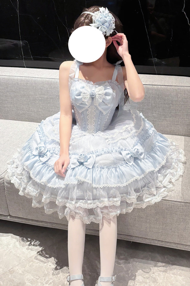 Sleeveless Triple-Layer Lace Sweet Elegant Lolita JSK Dress