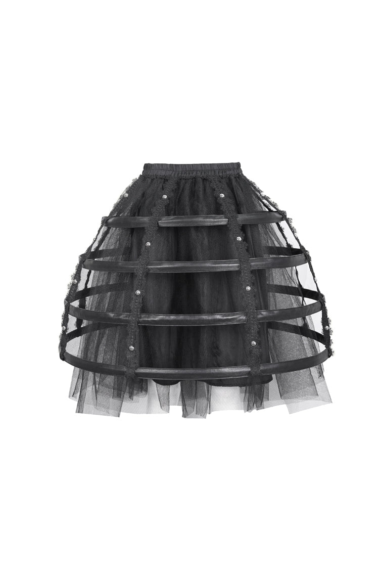 Gothic Underskirt with Lace & Cutout Details for Women