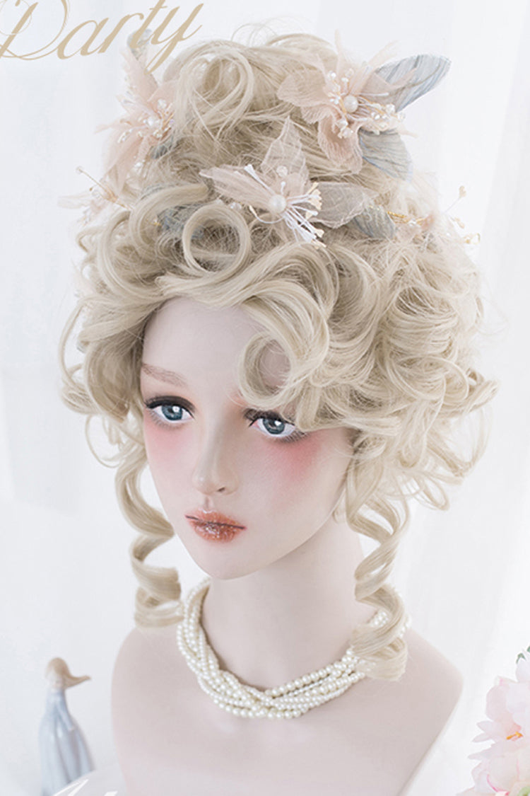 Golden Coiled Long Sweet Lolita Wig - Elegant Curls