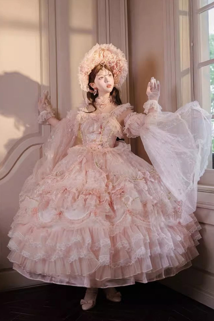 Runaway Princess Plus Size JSK with Hanayome Print & Pearls