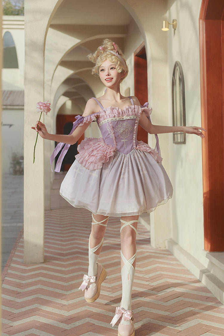 Purple Midsummer Dream Embroidered Chinese Ballet Sweet Qi