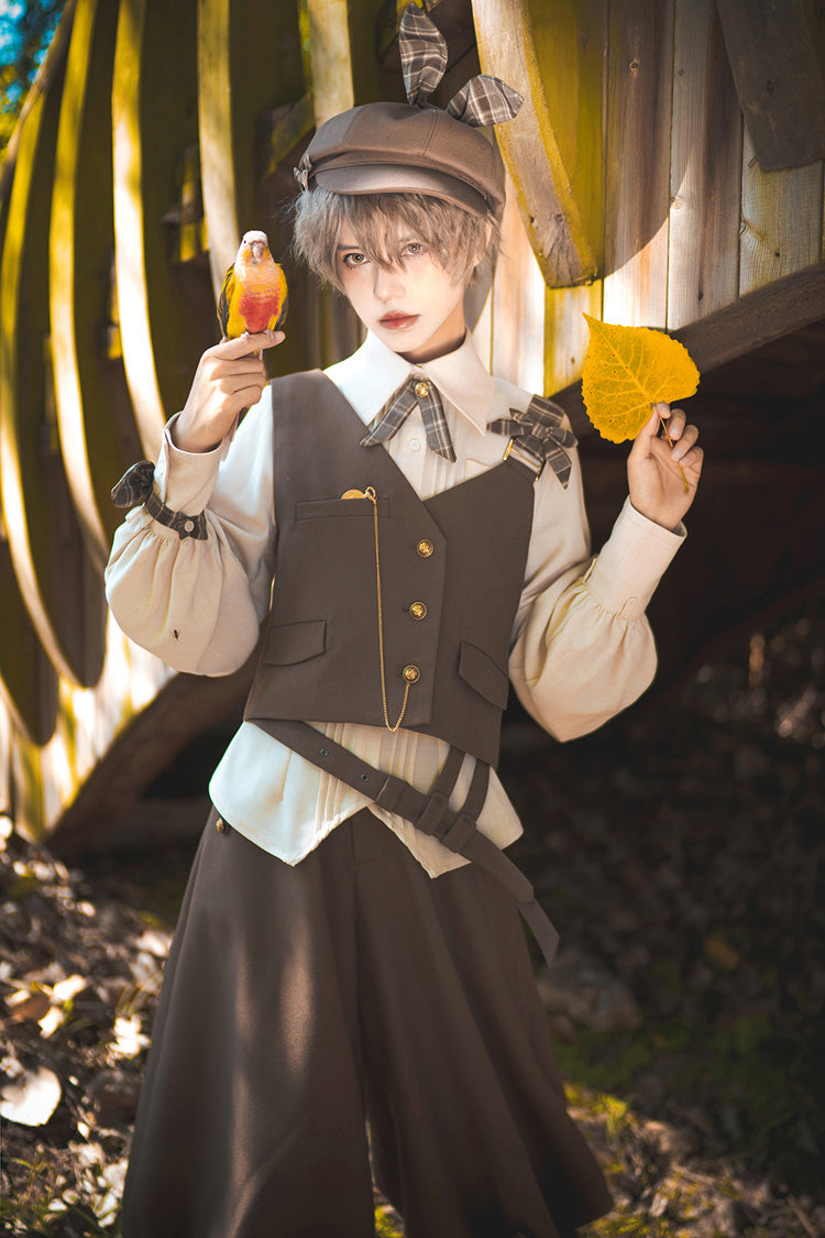 Secret Morning Post Ouji Lolita Vest in Coffee Brown