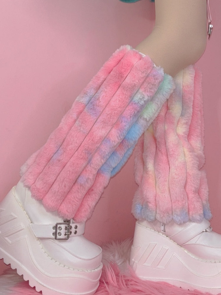 Y2K Gradient Pink Blue LegWarmers