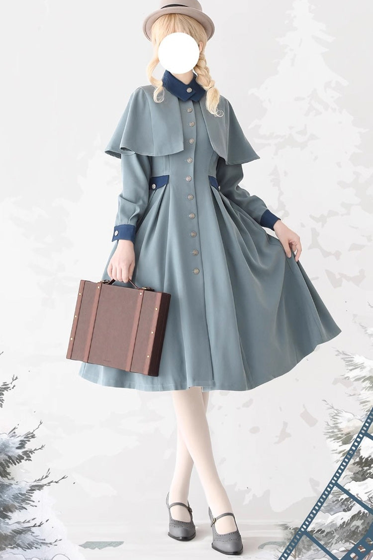 Classic Vintage Long-Sleeve Cardigan Coat in 3 Shades - Cedar Forest
