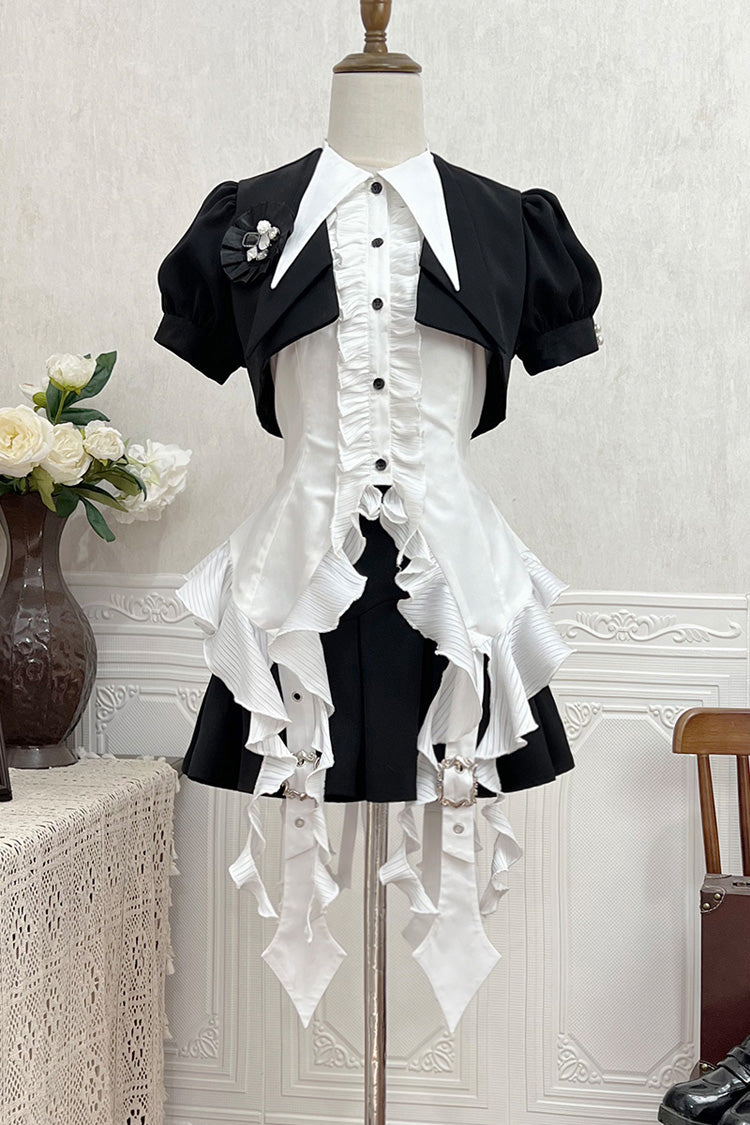 Broken Gemstones Gothic Ruffle Skirt