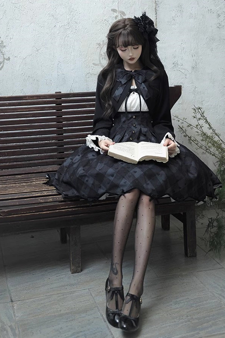 Short Plaid Princess Dress with Sweet Elegance