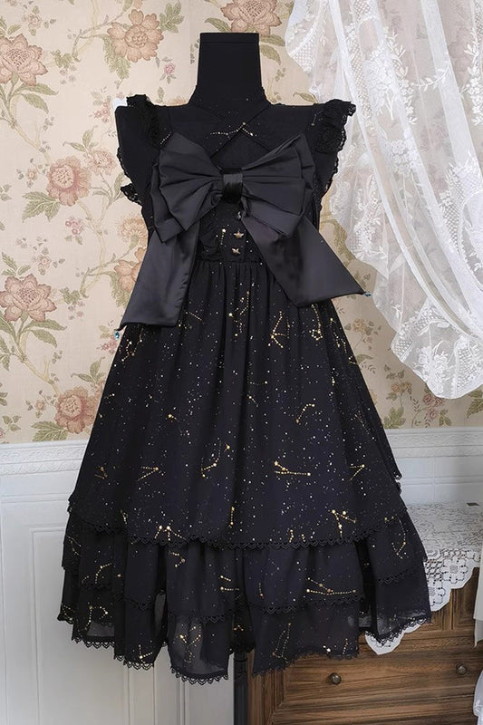 Princess Lolita JSK with Bowknot and Triple Ruffle