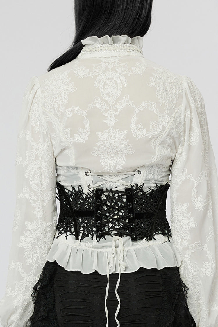 Women's Gothic Girdle with Hollow Mesh Design
