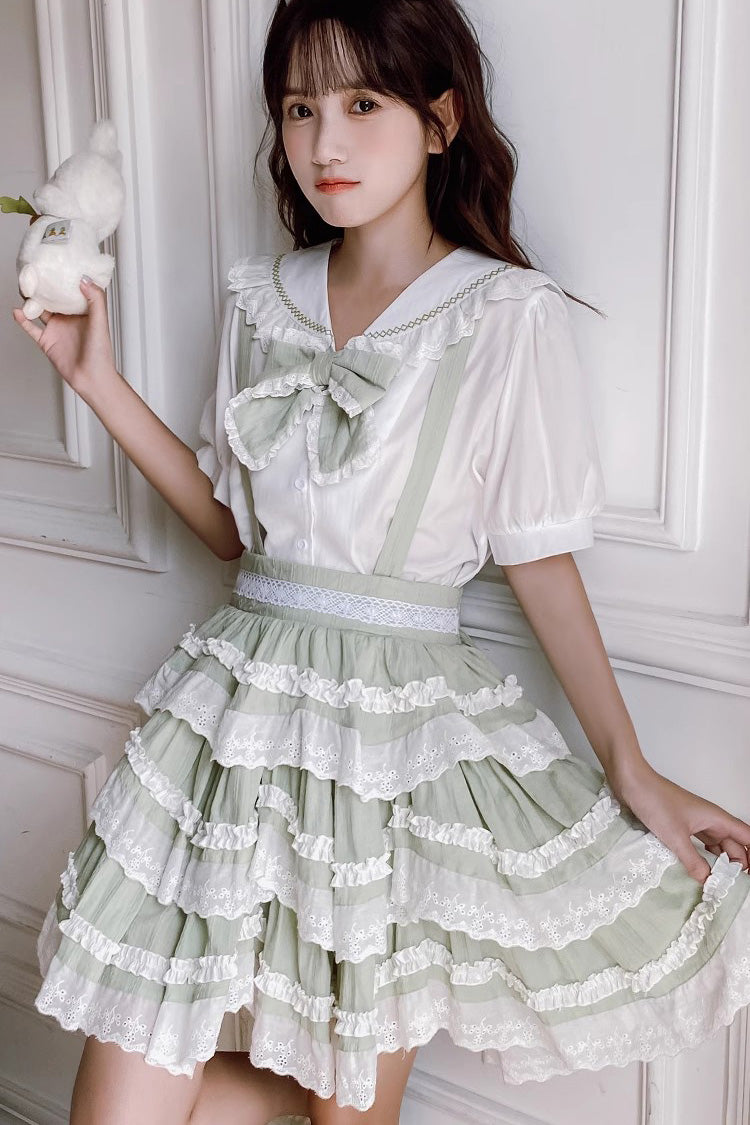 Scarlett Summer Strap Dress with Ruffles - Sweet