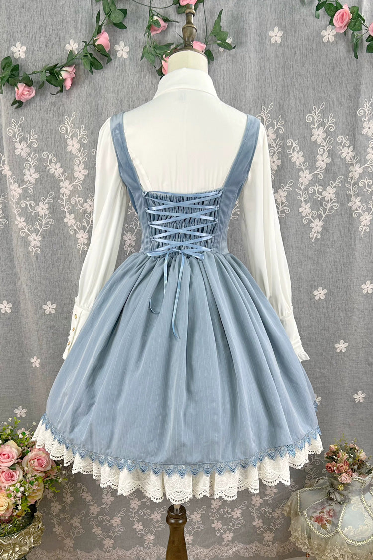 Dreamlike Realm Sleeveless Printed Ruffled Embroidered Corset Elegant Sweet Lolita JSK Dress