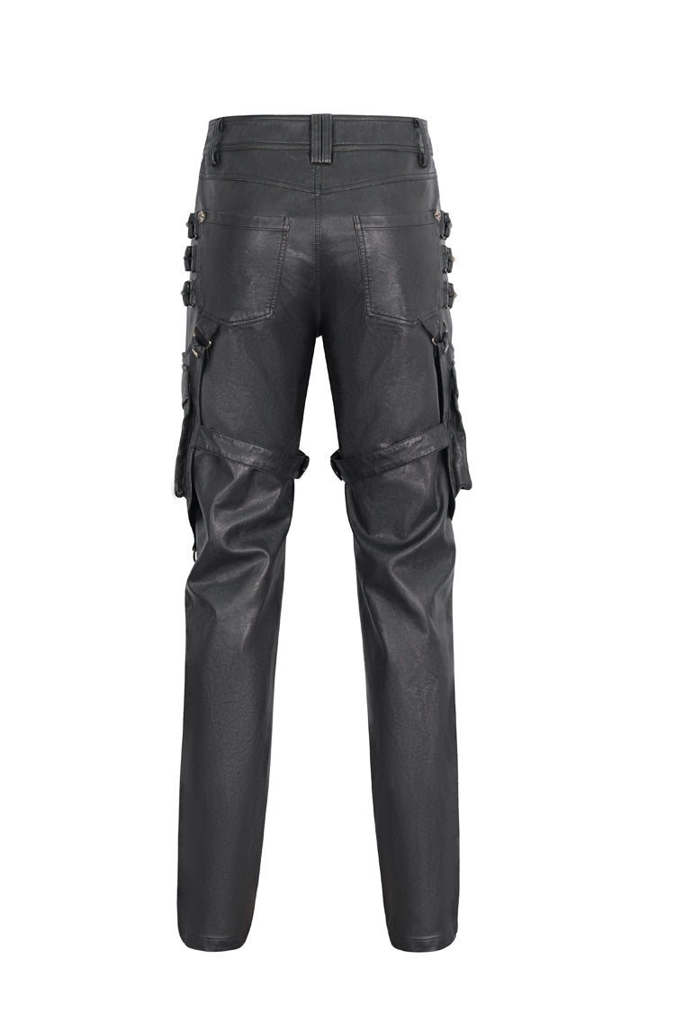 Men's Gothic Pants with Bronze Studs & Oversized Pocket