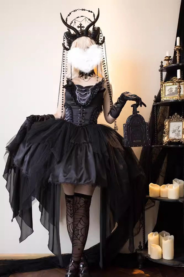 Gothic Lace-Up Elegant Lolita Dress
