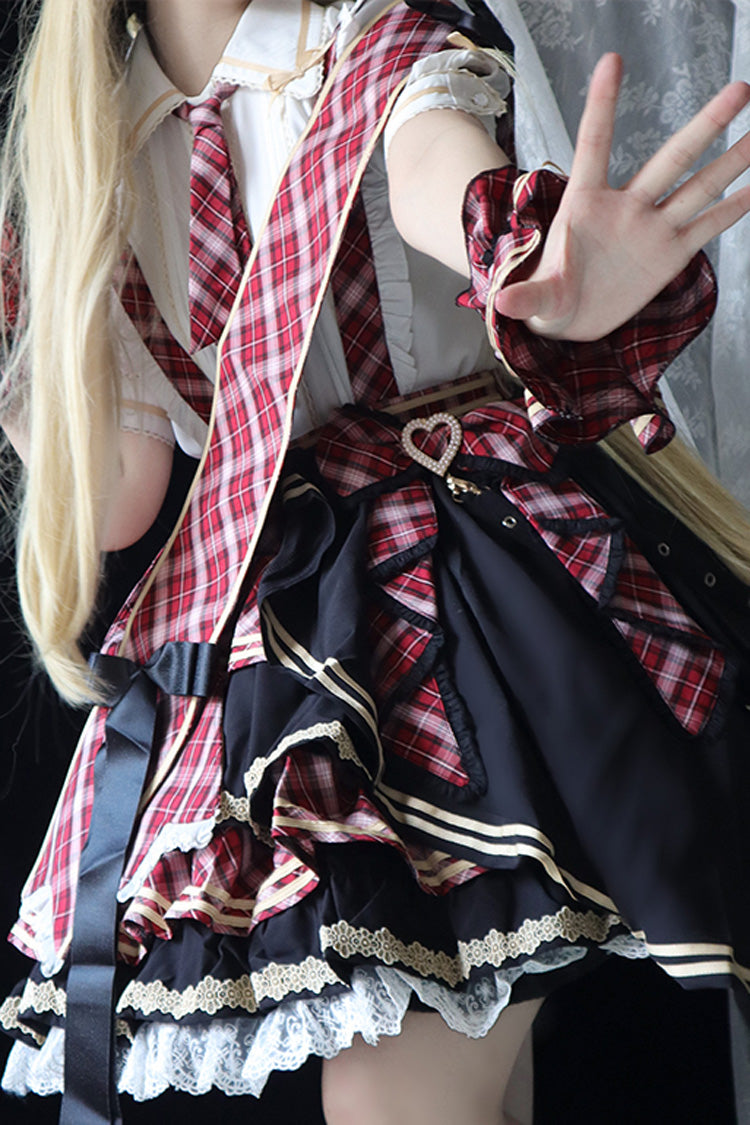 Printed Ruffled Bow Sweet Skirt Ensemble - 3 Colors