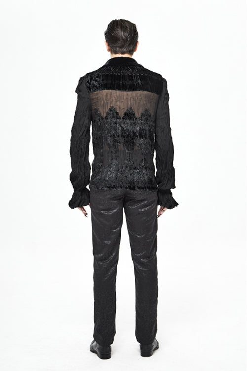 Men's Gothic Pants with Jacquard, Diagonal Pocket and Dimensional Webbing