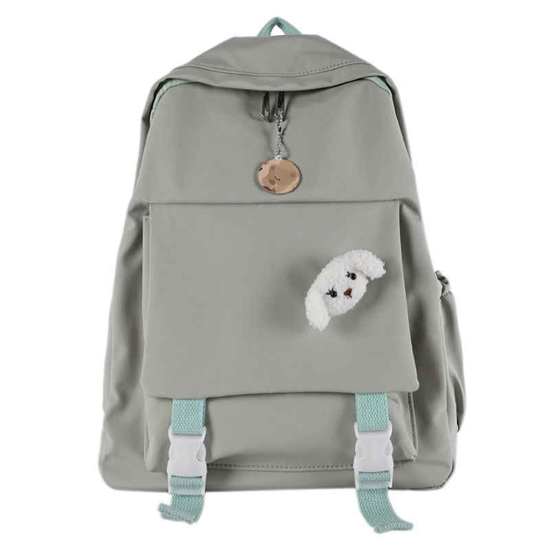 Cartoon Puppy Pattern Pure Color Backpack