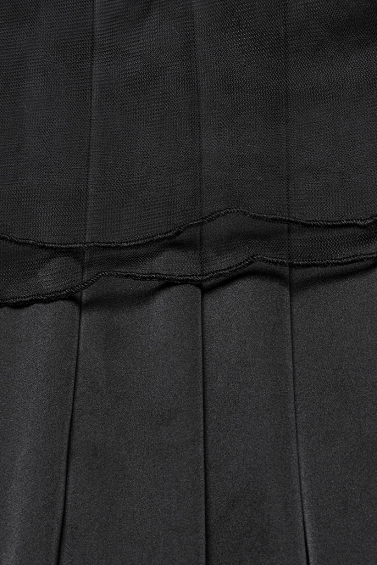 Black Off-Shoulder Embroidered Lace Slim Gothic Fishtail Gown