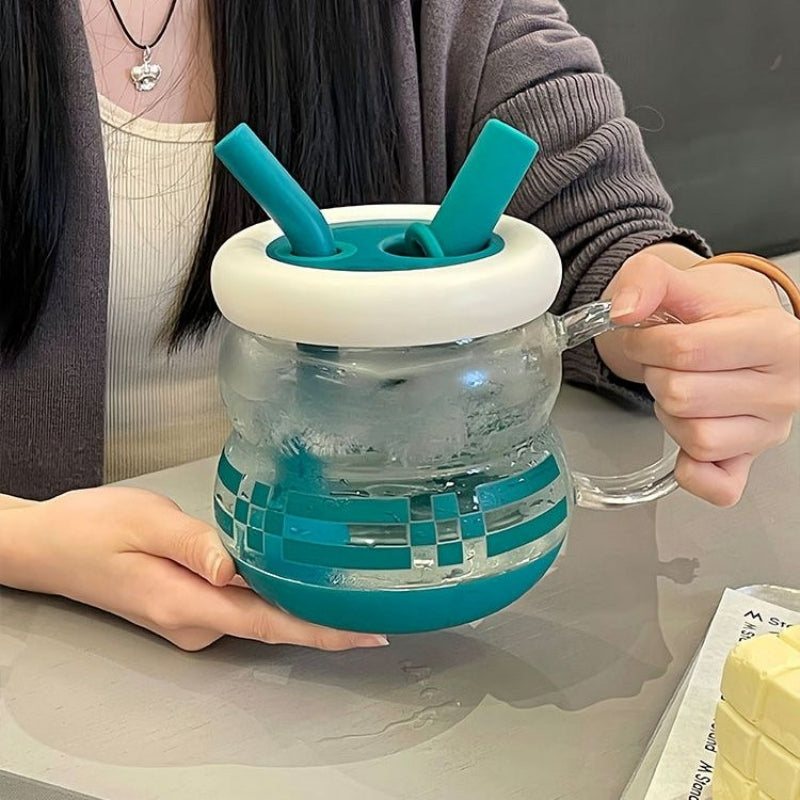 Sweet Gourd Glass Straw Cup