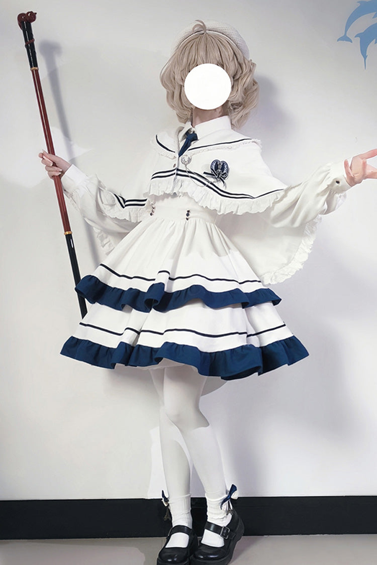 Ivory Double-Layered Ruffled Sweet Collegiate Jumper