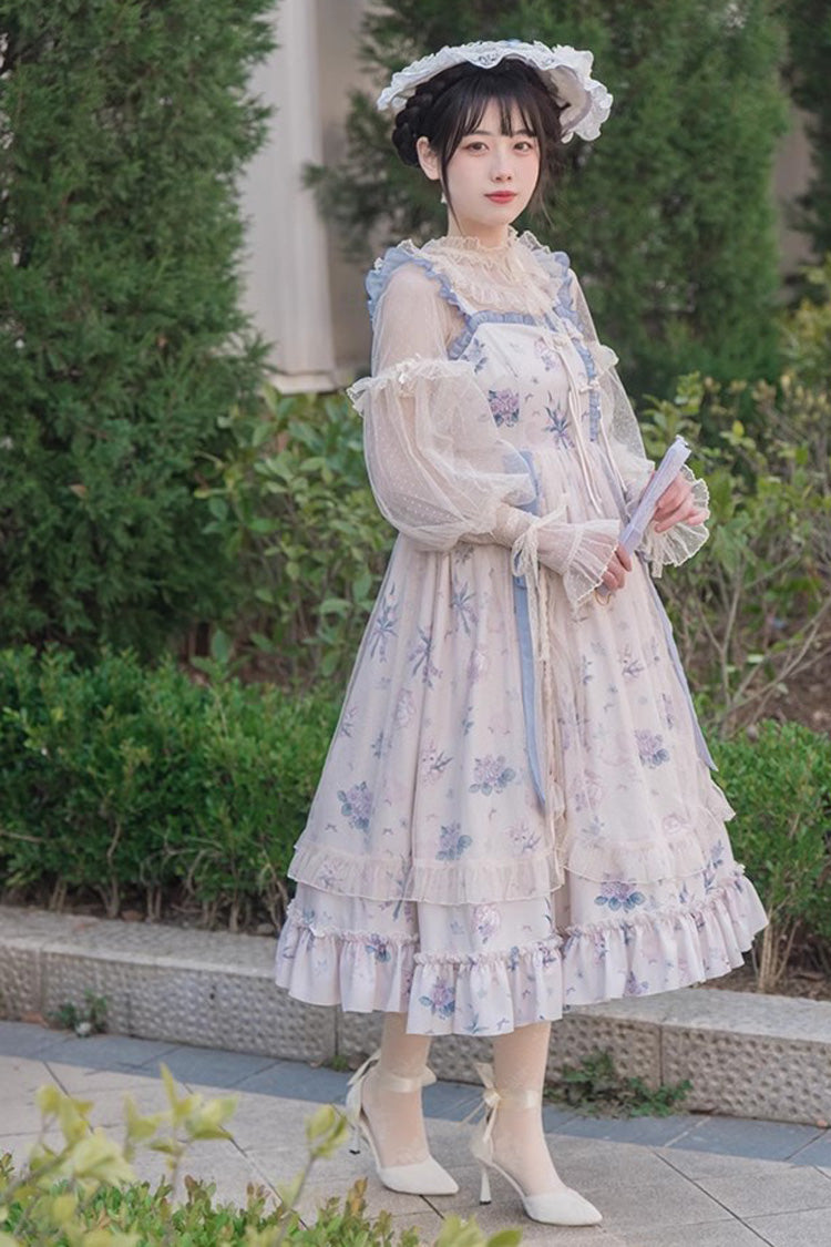 Chinese Floral Print Elegant Sweet Lolita Dress