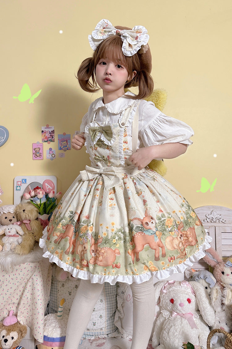 Daily Sweet Lolita Strap Dress with Ruffle Bow