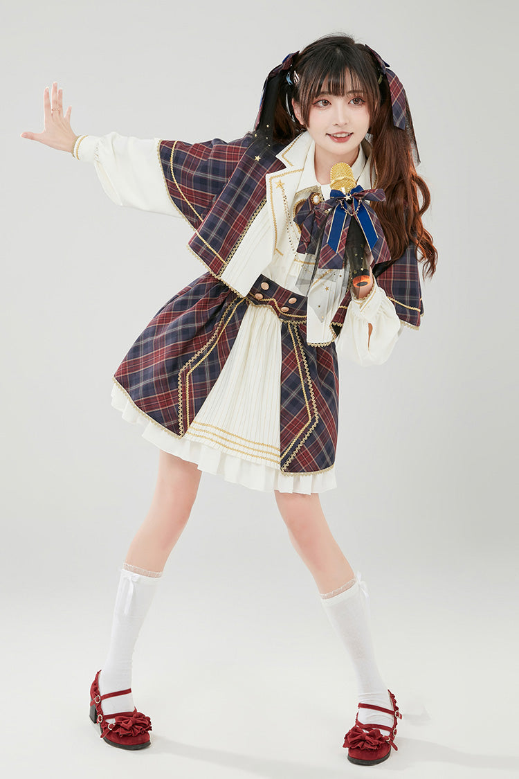 Multi-Color Plaid Ruffle Skirt
