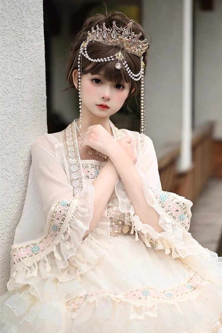 Miao Girl Chiffon Bowknot Skirt Set