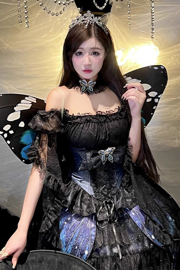 Sparkling Butterfly Bowknot Sweet Skirt