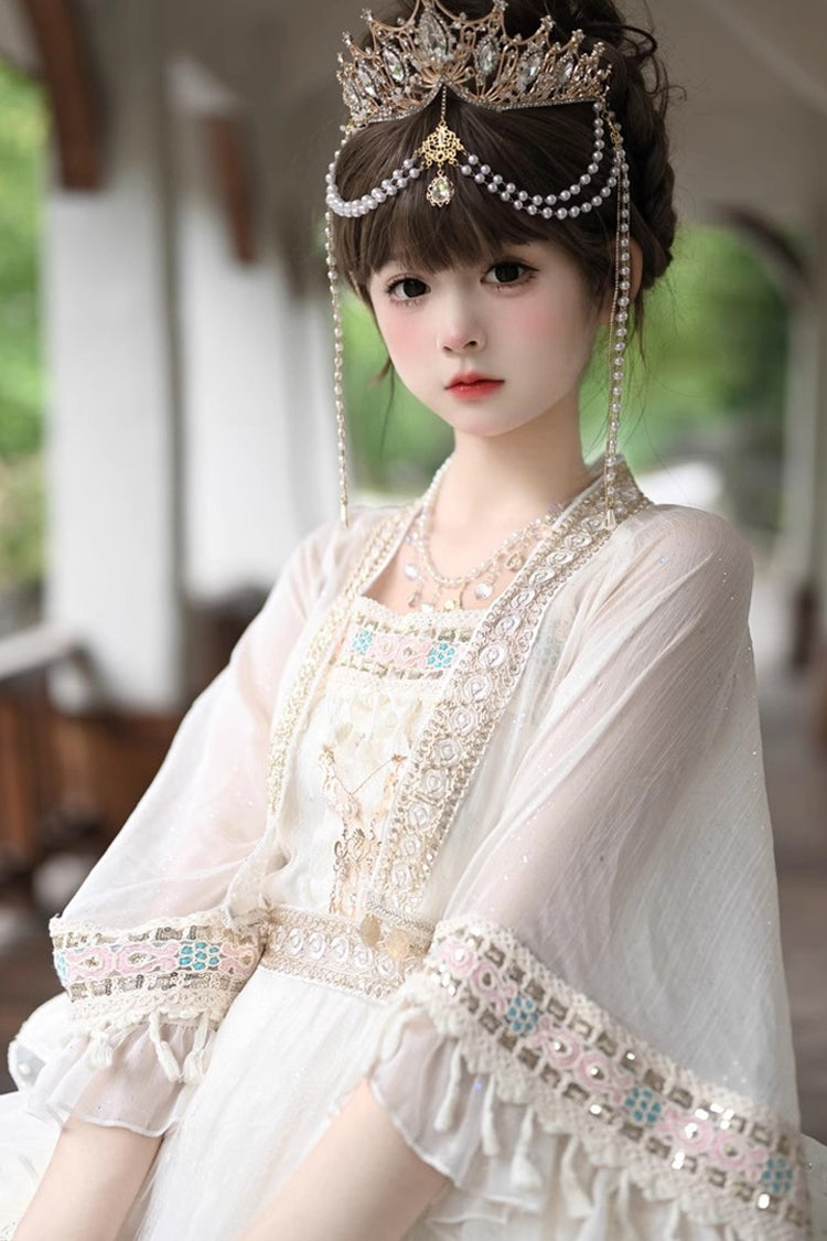 Miao Girl Chiffon Bowknot Skirt Set