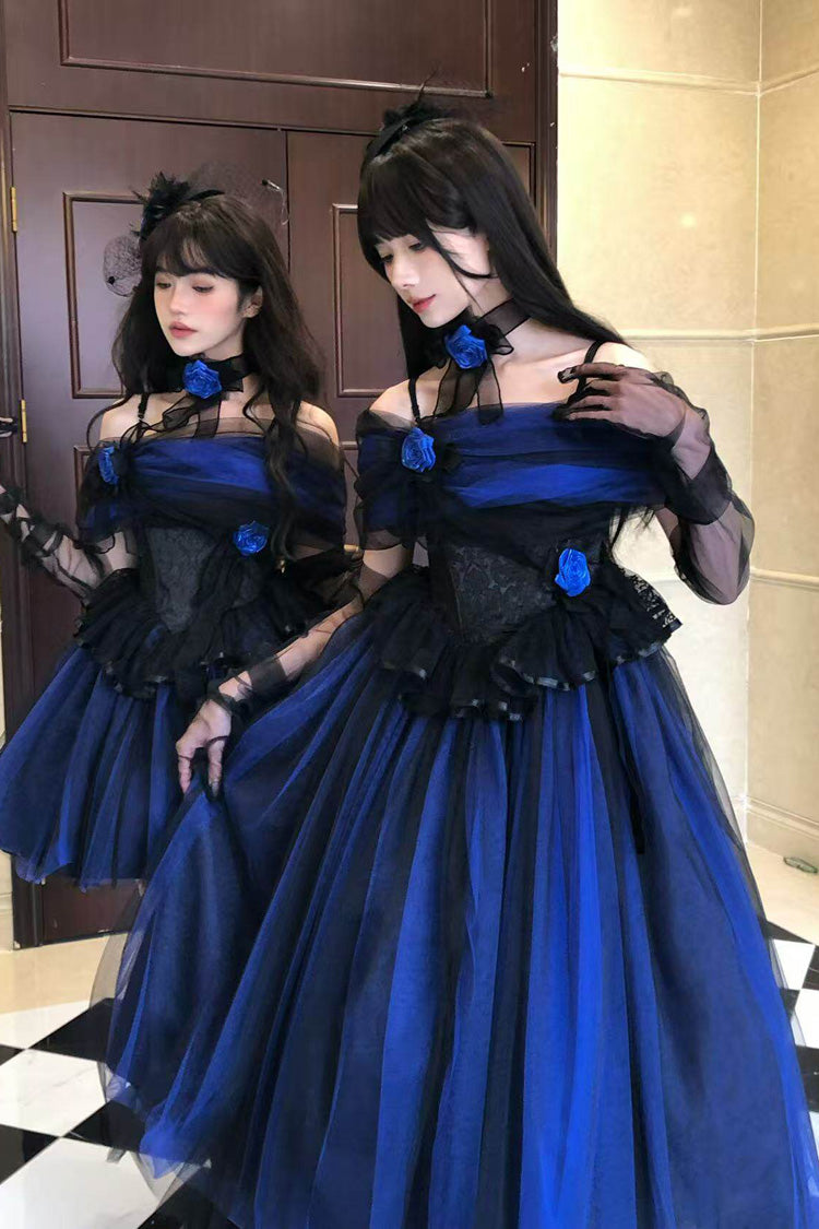 Off Shoulder Ruffled Lace Gothic Lolita Dress
