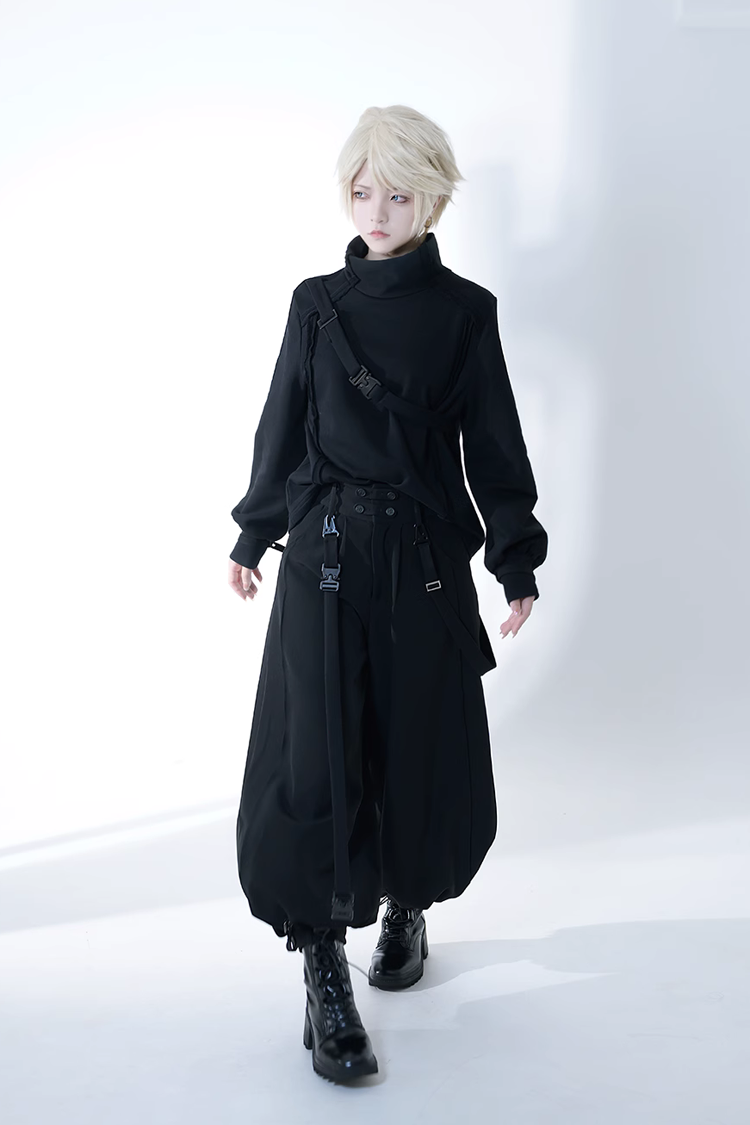 Cool Rabbit Ouji Lolita Trousers in Black Functional Design