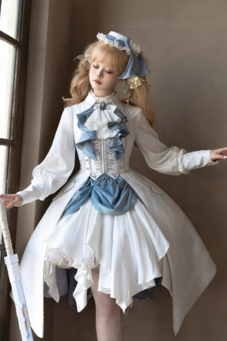Ivory Mermaid Bone Embroidery Dapper Ouji Style Skirt